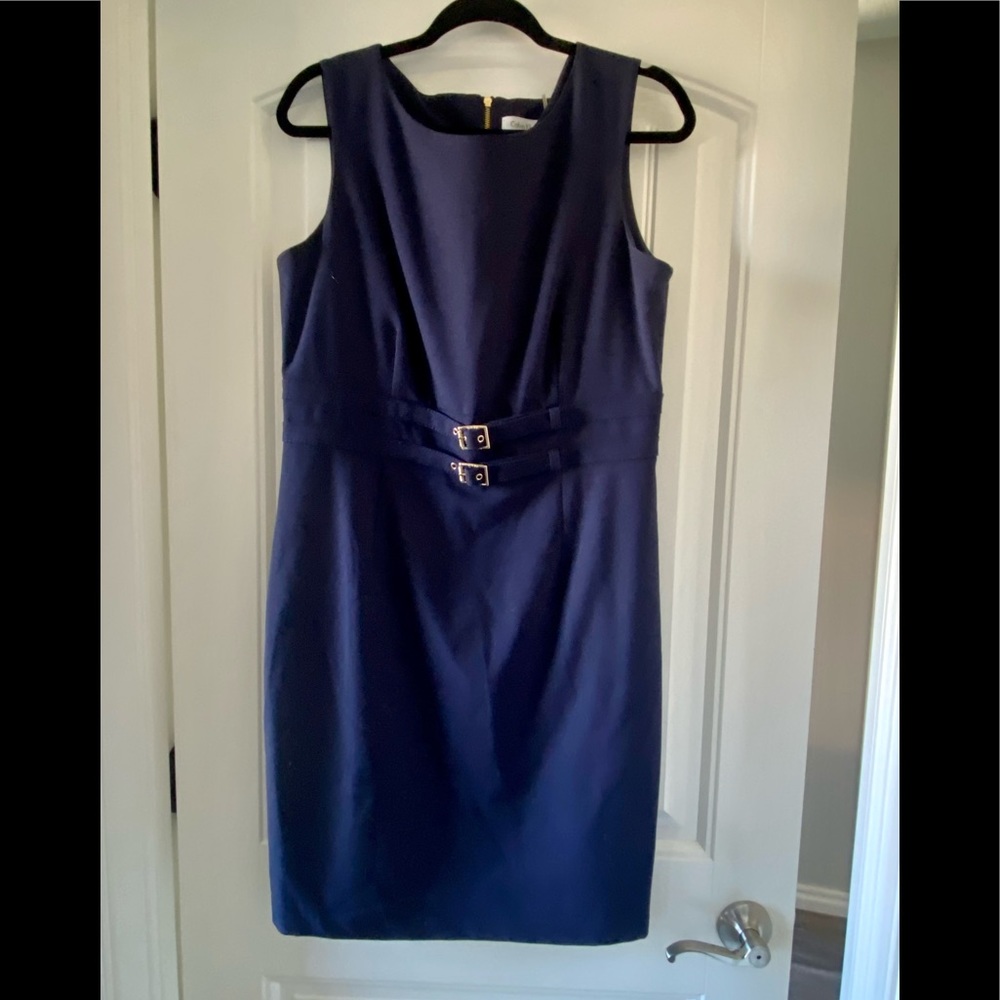 Calvin Klein Navy Sheath Dress Size 12